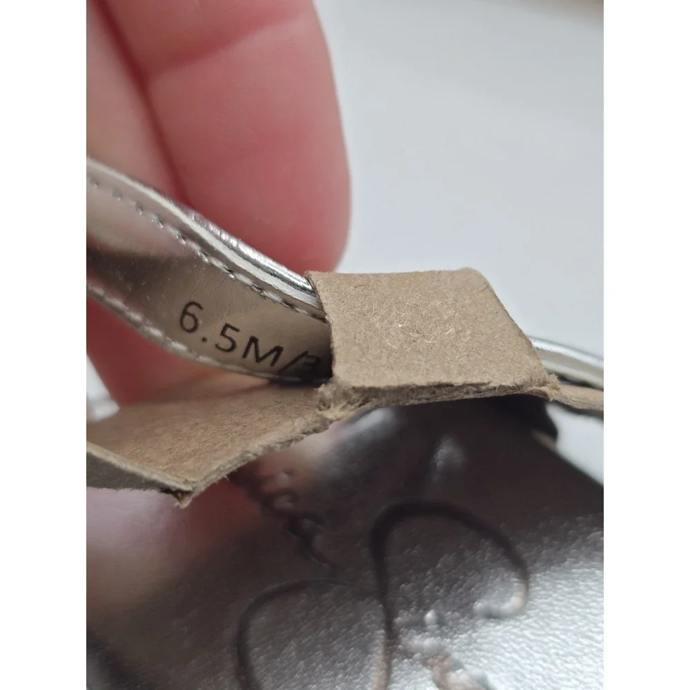 NEW Jessica Simpson Betania Ankle Strap Flat Sandals - Color Silver - Size 6.5M - Picture 9 of 12